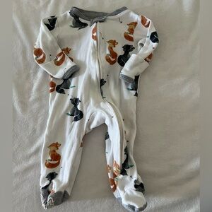 Burt’s Bees Fox footed pajamas